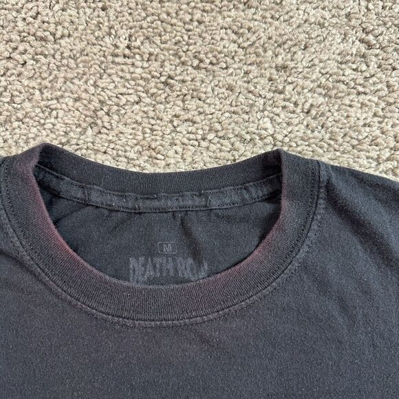 Death Row Records Shirt Mens Medium Black Blue Lighting Hip Hop 90s Rap FLAW - Picture 4 of 10